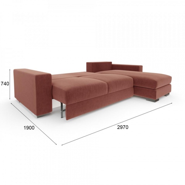 Диван угловой правый Лесли Formula 494