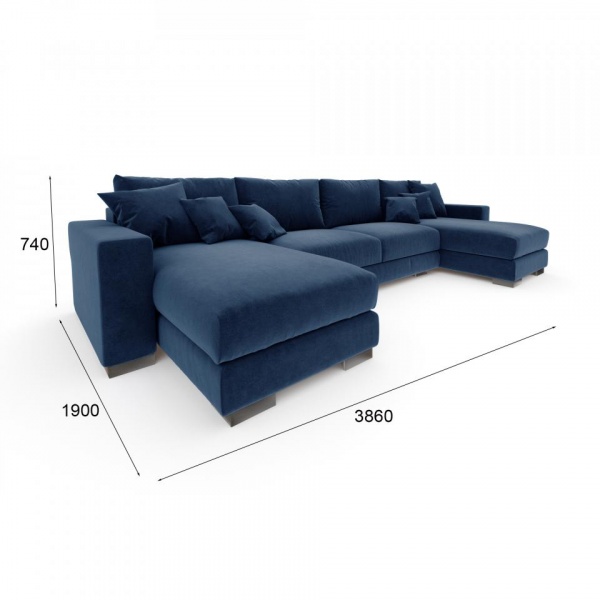 Диван угловой П-образный Лесли Formula 784