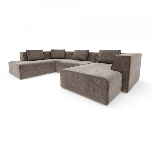 Диван угловой П-образный левый Сольер Lambre 04 Вариант 1