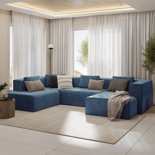 Диван угловой П-образный левый Сольер Lambre 13 Вариант 1