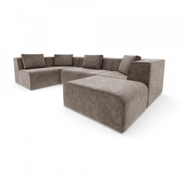 Диван угловой П-образный правый Сольер Lambre 04 Вариант 2