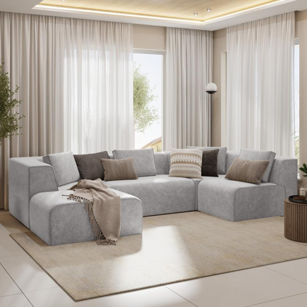 Диван угловой П-образный левый Сольер Lambre 05 Вариант 2