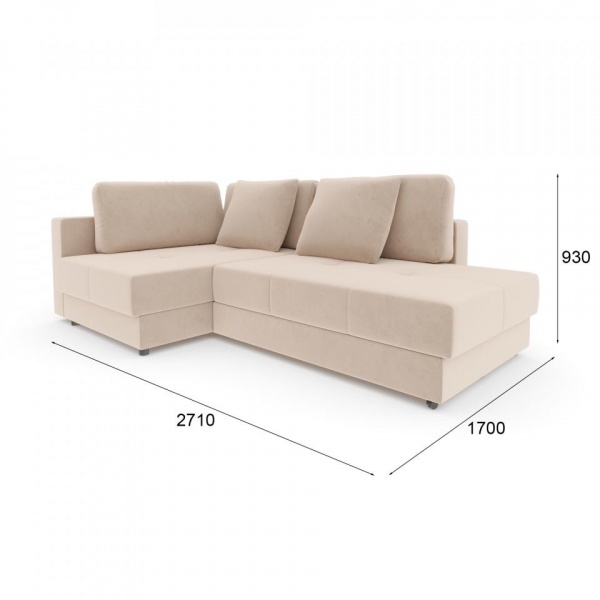 Диван угловой левый Базель Velutto 04