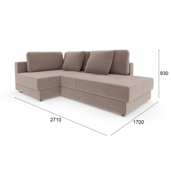 Диван угловой левый Базель Velutto 22