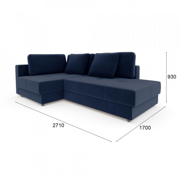 Диван угловой левый Базель Velutto 26