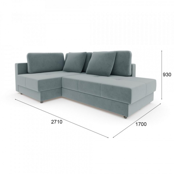 Диван угловой левый Базель Velutto 53