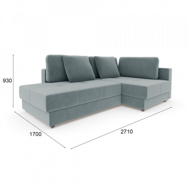 Диван угловой правый Базель Velutto 53