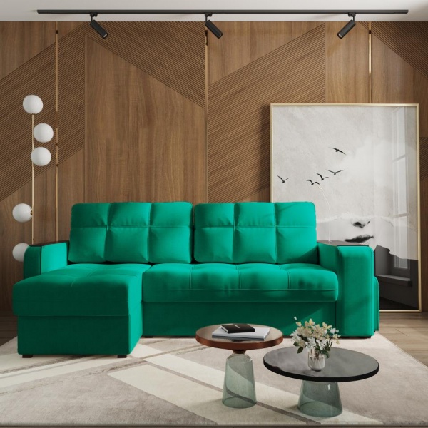 Диван угловой левый Киль-4 с пуфом Maxx 698