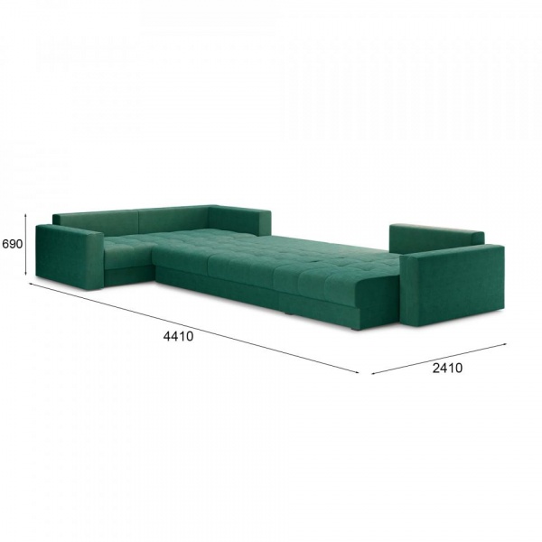 Диван угловой П-образный Дензел Velutto 33