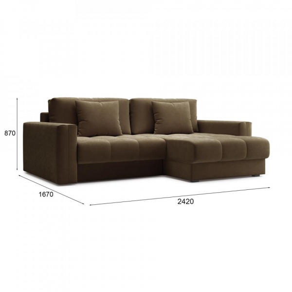 Диван угловой Дензел Velutto 23