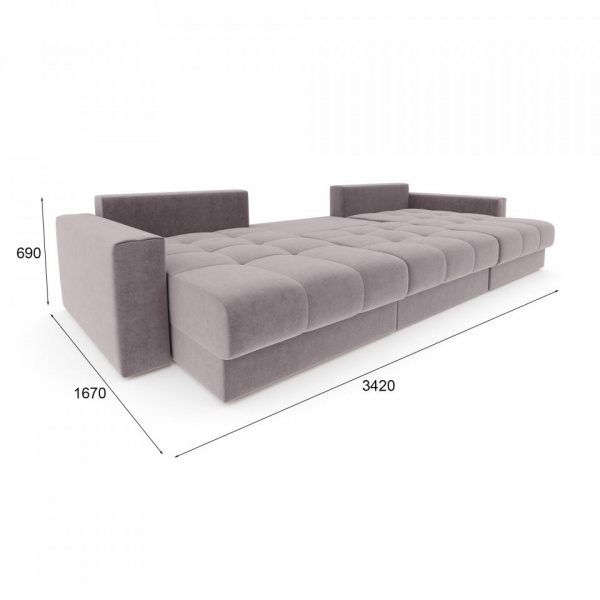 Диван угловой П-образный Дензел Formula 890 Вариант 1