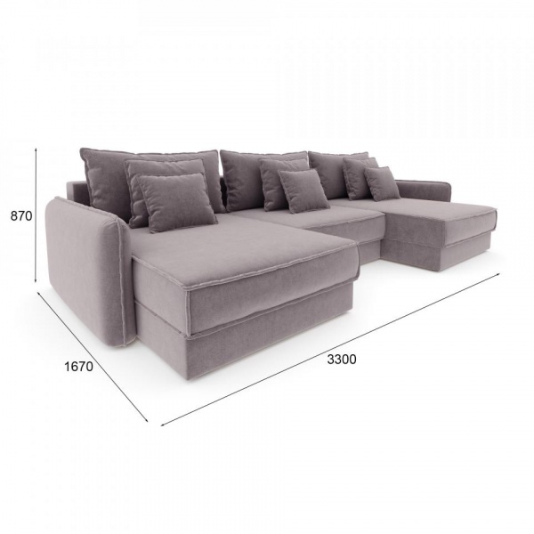 Диван угловой П-образный Кросби Formula 890 Вариант 1