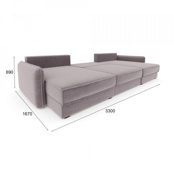 Диван угловой П-образный Кросби Formula 890 Вариант 1