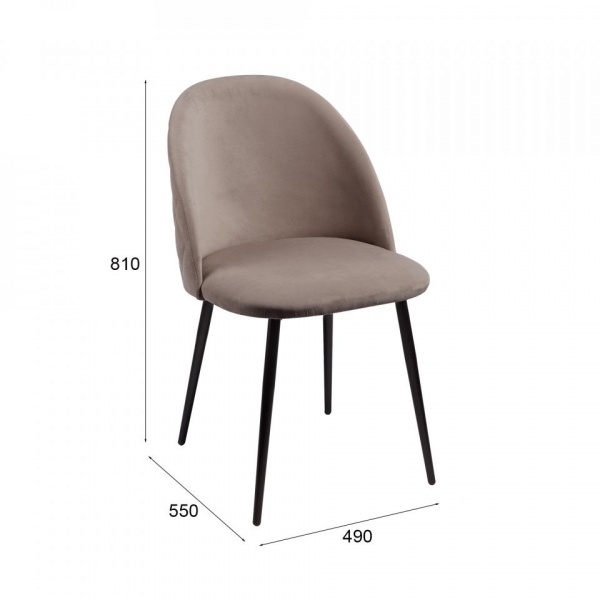 Стул Дэни Чёрный / Velutto 08