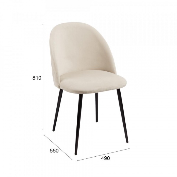 Стул Дэни Чёрный / Velutto 04