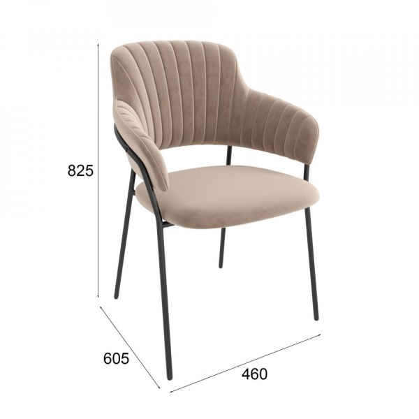 Стул Брайан Чёрный / Velutto 04