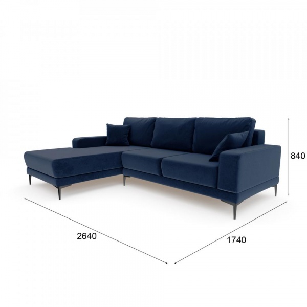 Диван угловой левый Мемфис Velutto 26
