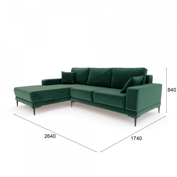 Диван угловой левый Мемфис Velutto 33