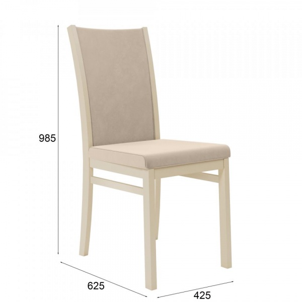 Стул Норд Эмаль слоновая кость / Velutto 18