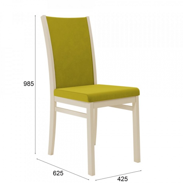 Стул Норд Эмаль слоновая кость / Velutto 28