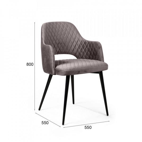 Стул с подлокотниками Вильям Ромб Barkhat-М 14