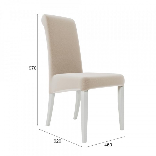 Стул Остин 02 Эмаль белая / Velutto 04