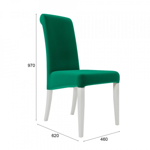 Стул Остин 02 Эмаль белая / Velutto 33