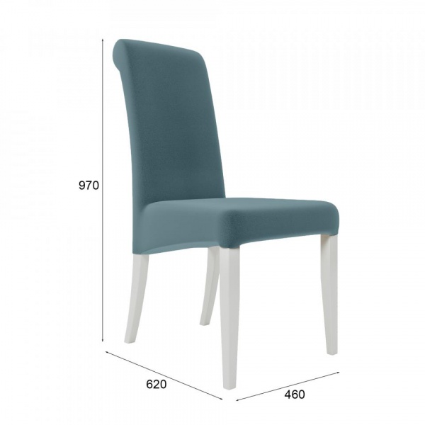 Стул Остин 02 Эмаль белая / Velutto 53