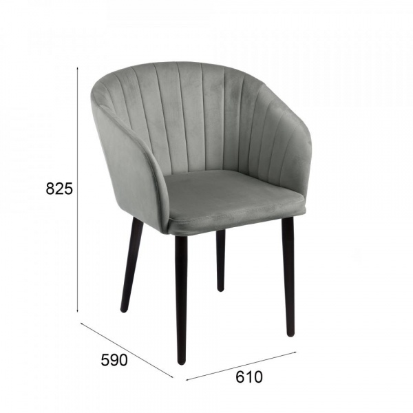 Стул Микки Чёрный / Velutto 52