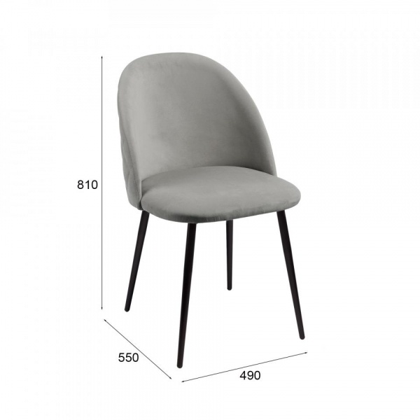 Стул Дэни Чёрный / Velutto 52