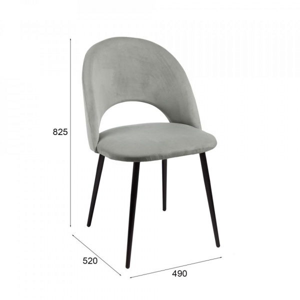 Стул Артур Чёрный / Velutto 52