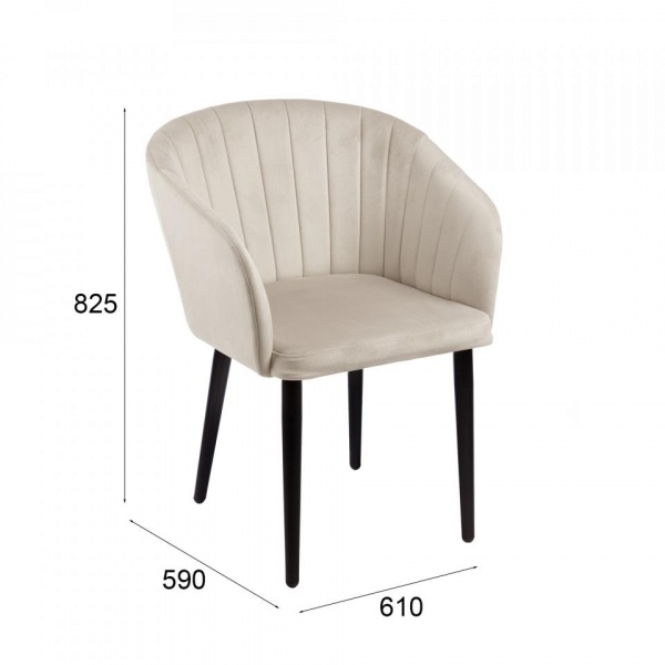 Стул Микки Чёрный / Velutto 04