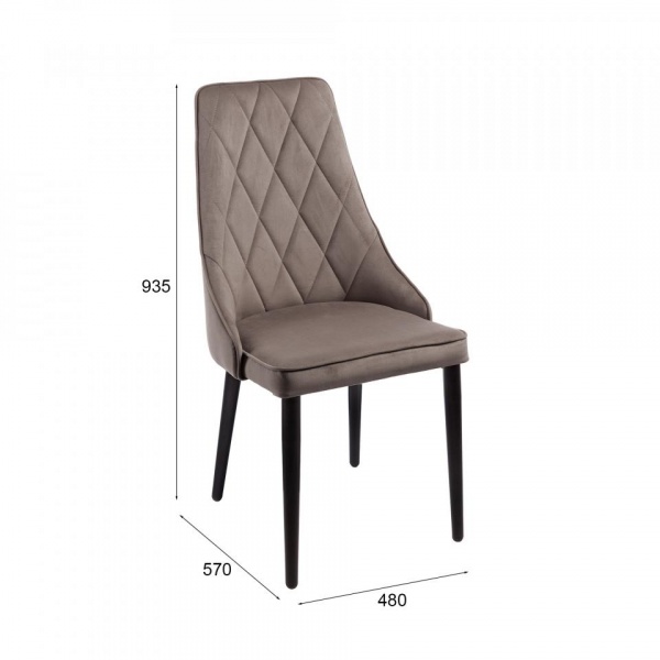 Стул Феликс Чёрный / Velutto 08