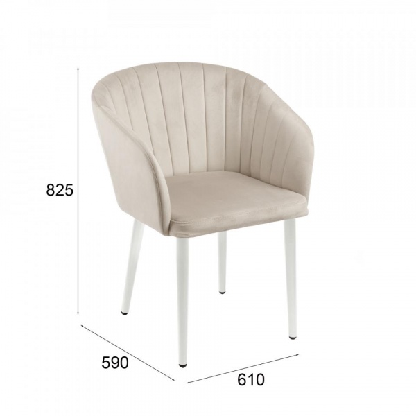 Стул Микки Белый / Velutto 04