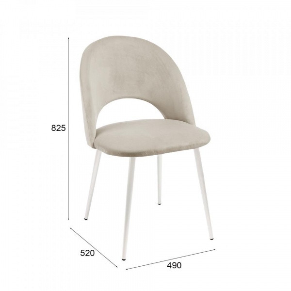 Стул Артур Белый / Velutto 04