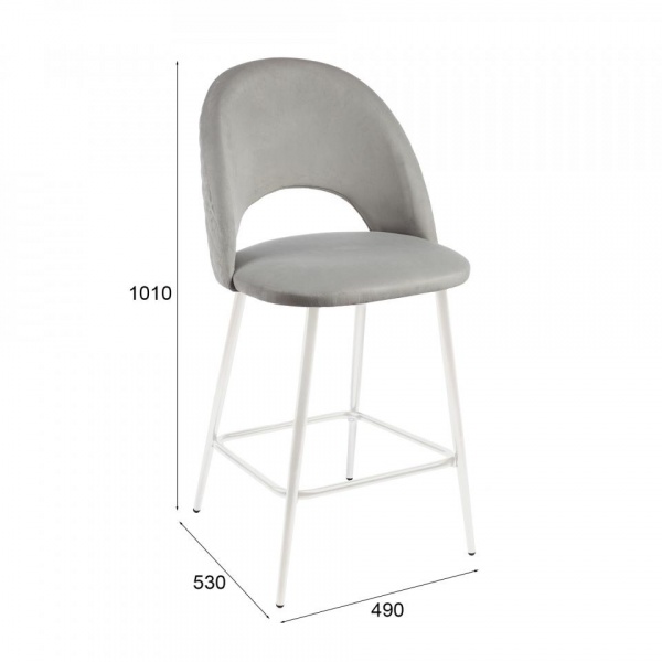 Стул полубарный Тоби Белый / Velutto 52