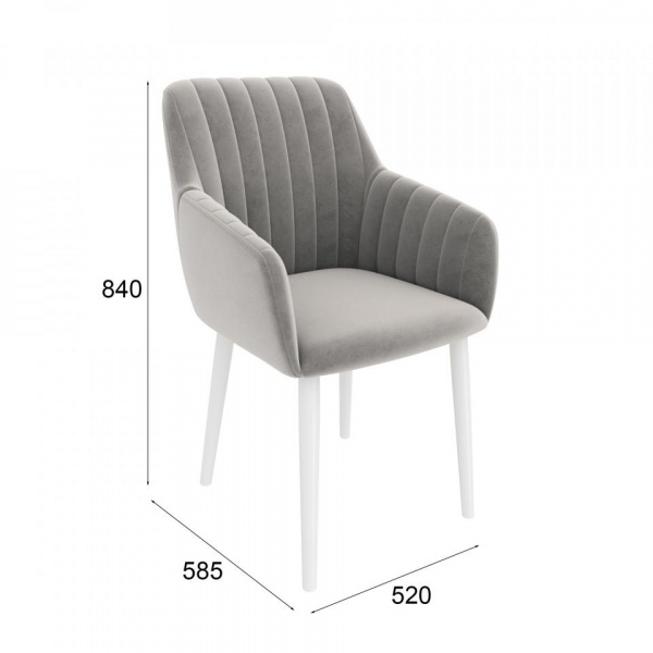 Стул Рикман Белый / Velutto 52
