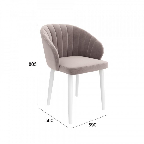 Стул Уолли Белый / Velutto 08