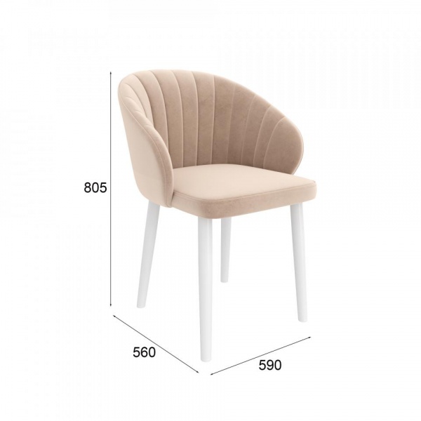 Стул Уолли Белый / Velutto 04