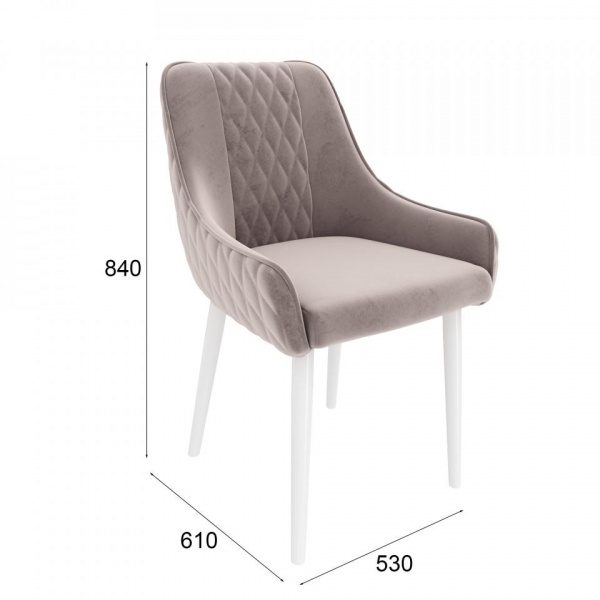 Стул Гарри Белый / Velutto 08