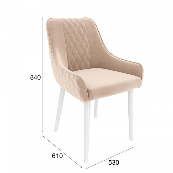 Стул Гарри Белый / Velutto 04