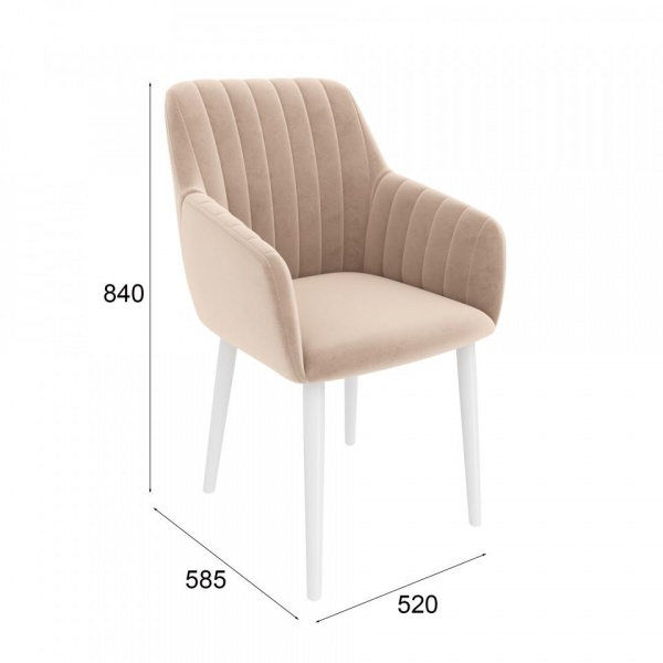 Стул Рикман Белый / Velutto 04