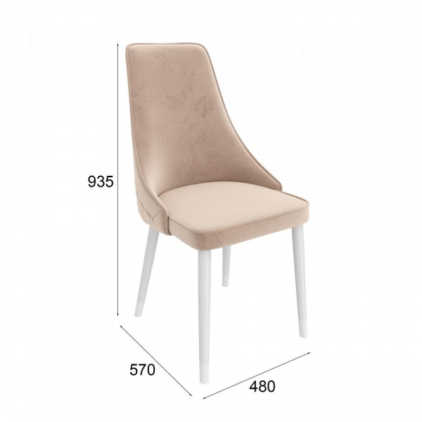 Стул Дэйви Белый / Velutto 04