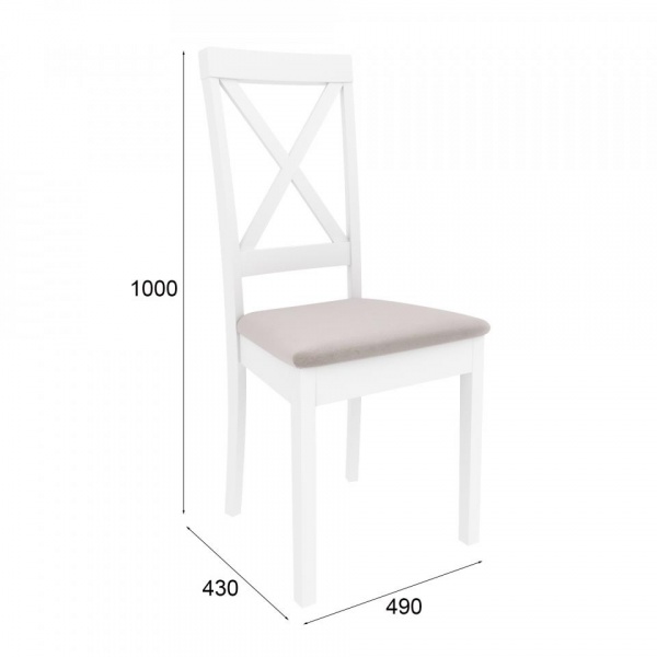 Стул Ричард Белый / Velutto 08