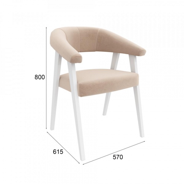 Стул Пауло Белый / Velutto 04