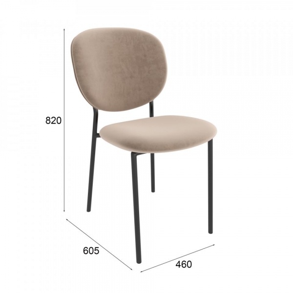 Стул Эфир Чёрный / Velutto 04