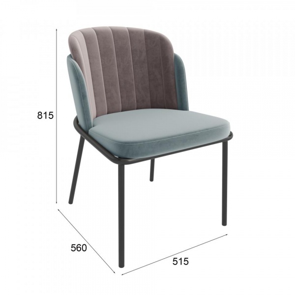 Стул Кеннет Чёрный / Velutto 53 / Velutto 08