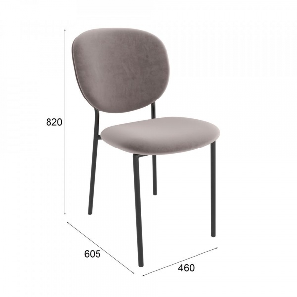 Стул Эфир Чёрный / Velutto 08