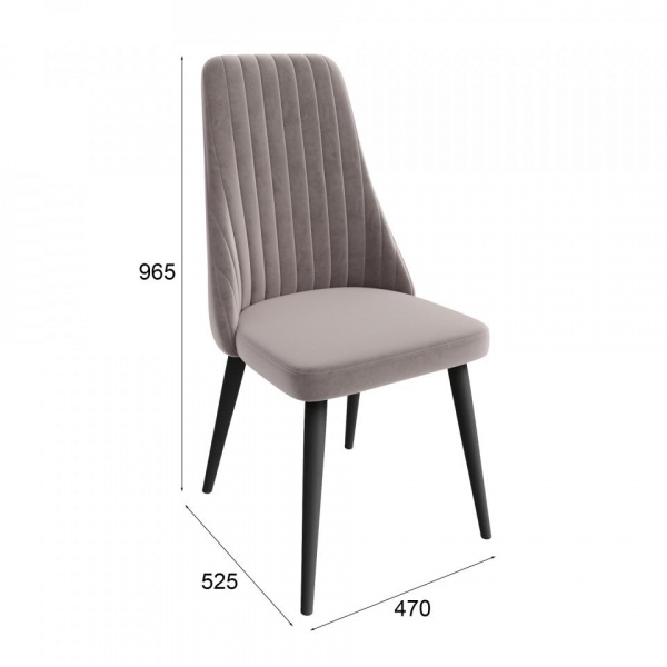 Стул Ларри Чёрный / Velutto 08