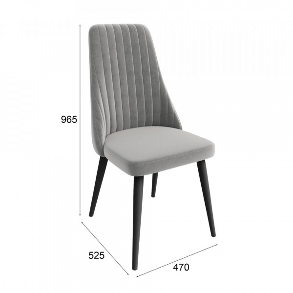 Стул Ларри Чёрный / Velutto 52